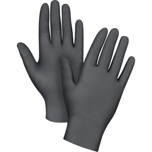 Gants jetables de calibre m&eacute;dical, 2T-Grand, Nitrile, 6 mils, Sans poudre, Noir, Classe 2 Advanced Consulting and Training Ltd.