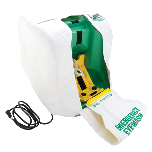 Poste de douche oculaire portable et chauff&eacute;, Aliment&eacute; par gravit&eacute;, Capacit&eacute; 16 gal., Conformit&eacute; ANSI Z358.1 Advanced Consulting and Training Ltd.