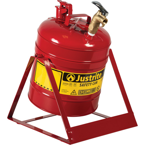 Laboratory Safety Can with Faucet, Type I, Steel, 5 US gal., Red, FM Approved Advanced Consulting and Training Ltd.