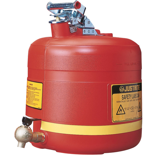 Laboratory Safety Can with Faucet, Type I, Steel, 5 US gal., Red, FM Approved Advanced Consulting and Training Ltd.