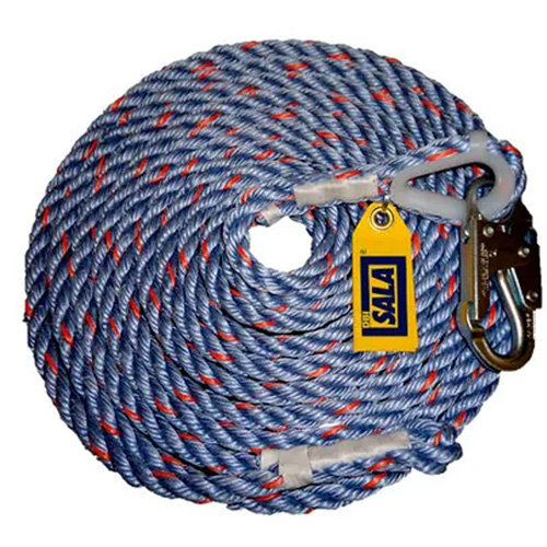 50' Rope Lifeline with Snap Hook, Polyester/Polypropylene Advanced Consulting and Training Ltd.