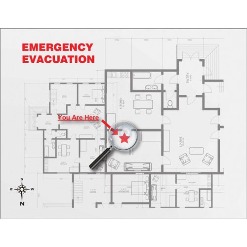 Evacuation Map Holder Clear Insert Advanced Consulting and Training Ltd.