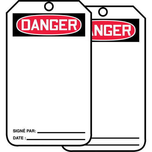 Safety Tags, Plastic, 3-1/8" W x 5-7/8" H, French Advanced Consulting and Training Ltd.
