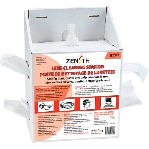 Disposable Lens Cleaning Station, Cardboard, 8" L x 5" D x 12-1/2" H Advanced Consulting and Training Ltd.