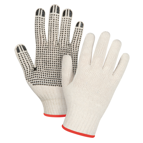 Heavyweight Dotted String Knit Gloves, Poly/Cotton, Single Sided, 7 Gauge, Small Advanced Consulting and Training Ltd.