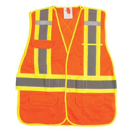 Veste d'arpenteur r&eacute;sistante aux flammes, Orange haute visibilit&eacute;, Moyen, Polyester Advanced Consulting and Training Ltd.