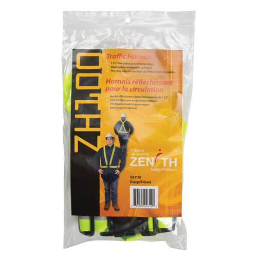 Standard-Duty Safety Harness, High Visibility Lime-Yellow, Silver Reflective Colour, X-Large Advanced Consulting and Training Ltd.