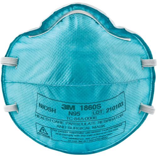 1860S Particulate Healthcare Respirator, N95, NIOSH Certified, Small Advanced Consulting and Training Ltd.