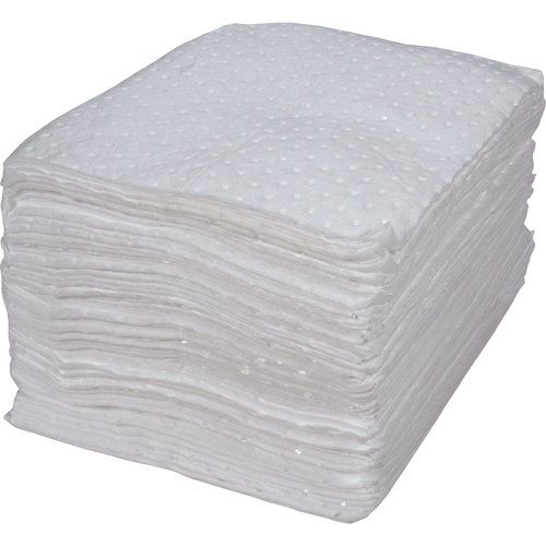 Feuilles absorbantes li&eacute;es de premi&egrave;re qualit&eacute;, Huile seulement, 15" x 17", 25 gal. d'absorption Advanced Consulting and Training Ltd.