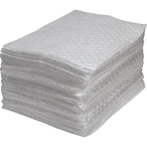 Feuilles absorbantes en fibres fines de premi&egrave;re qualit&eacute;, Huile seulement, 15" x 17", 30 gal. d'absorption Advanced Consulting and Training Ltd.