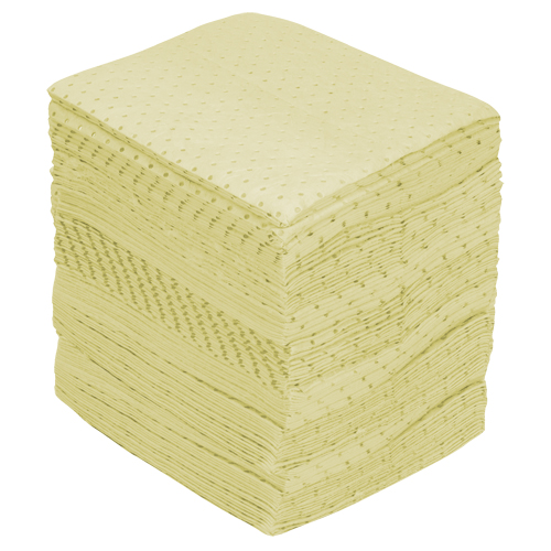 Industrial-Grade Fine Fibre Sorbent Pads, Hazmat, 15" x 17", 40 gal. Absorbancy Advanced Consulting and Training Ltd.