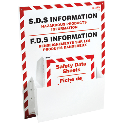 Postes d'information de fiches de donn&eacute;es de s&eacute;curit&eacute;, Anglais & français, Compris reliures Advanced Consulting and Training Ltd.