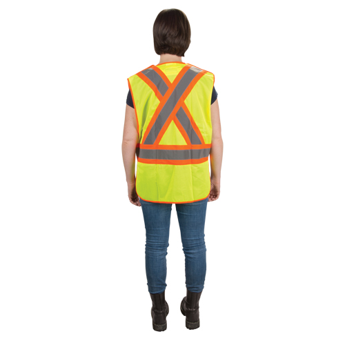 Veste d'arpenteur haute visibilit&eacute;, conforme &agrave; la CSA, Jaune lime haute visibilit&eacute;, Moyen, Polyester Advanced Consulting and Training Ltd.