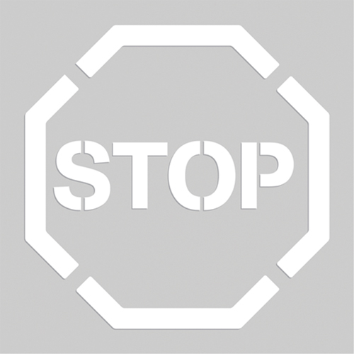 Pochoirs de marquage du sol - Stop, Pictogramme, 20" x 20" Advanced Consulting and Training Ltd.