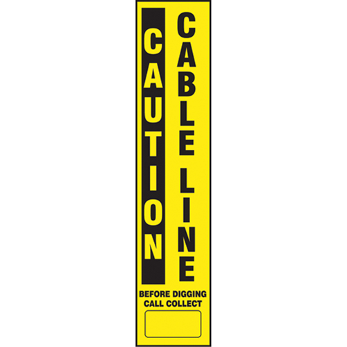 Flexible Marker Stake Decals - Caution Cable Line Advanced Consulting and Training Ltd.