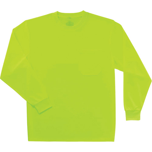 GloWear 8091 Non-Certified Long Sleeve T-Shirt, Polyester, Small, High Visibility Lime-Yellow Advanced Consulting and Training Ltd.