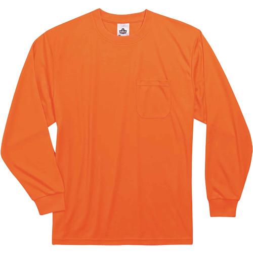 GloWear 8091 Non-Certified Long Sleeve T-Shirt, Polyester, Small, High Visibility Orange Advanced Consulting and Training Ltd.