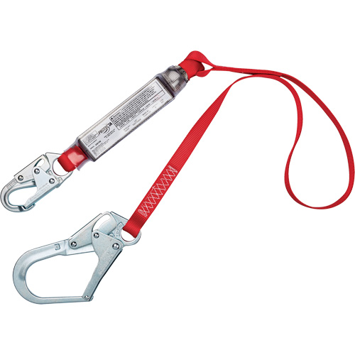 Cordon amortisseur de chute, 4', Point d'ancrage &agrave; Crochet mousqueton, Crochet d'armature aux jambes, Polyester Advanced Consulting and Training Ltd.