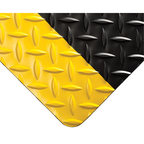 Diamond-Plate Switchboard Matting No.701, 3' W x 75' L, 1/4" Thickness, Black/Yellow, PVC Advanced Consulting and Training Ltd.