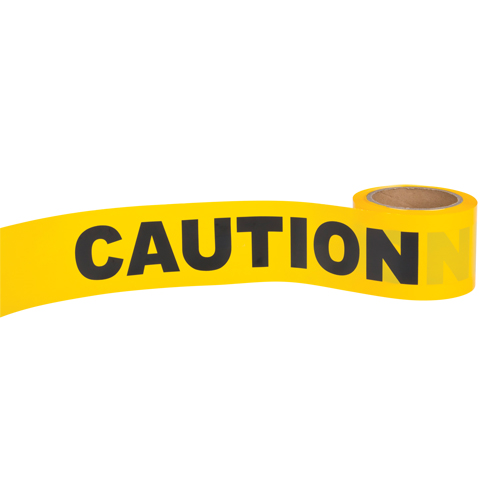 "Caution" Barricade Tape, English, 3" W x 300' L, 1.5 mils, Black on Yellow Advanced Consulting and Training Ltd.