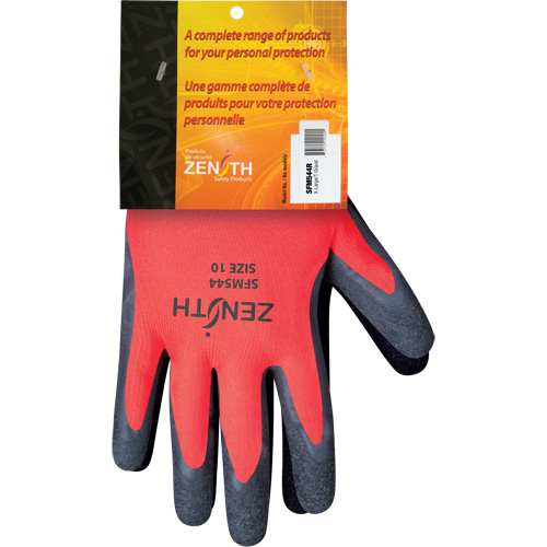 Gants enduits de latex de caoutchouc naturel, 10, R&ecirc;vetement Latex de caoutchouc, Calibre 13, Enveloppe en Polyester Advanced Consulting and Training Ltd.