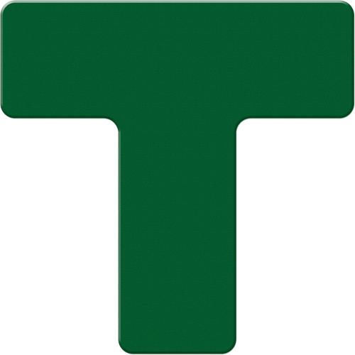 Armor Stripe Lean/5S Markers, T, 6" L x 6" W, Green, Plastic Advanced Consulting and Training Ltd.