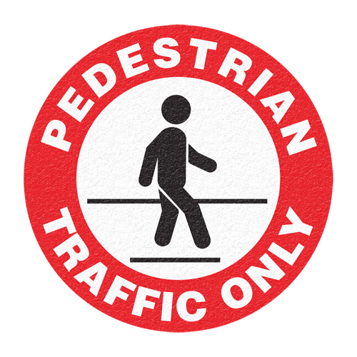 "Pedestrian Traffic Only" Floor Sign, Adhesive, English with Pictogram Advanced Consulting and Training Ltd.