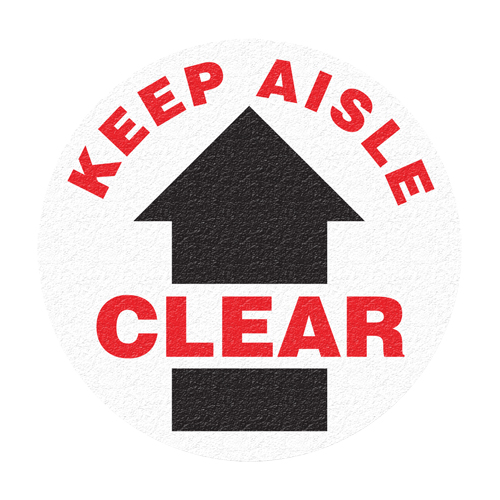 "Keep Aisle Clear" Floor Sign, Adhesive, English with Pictogram Advanced Consulting and Training Ltd.