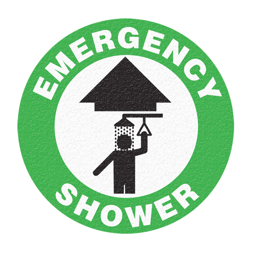 "Emergency Shower" Floor Sign, Adhesive, English with Pictogram Advanced Consulting and Training Ltd.