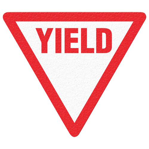 "Yield" Floor Sign, Adhesive, English with Pictogram Advanced Consulting and Training Ltd.
