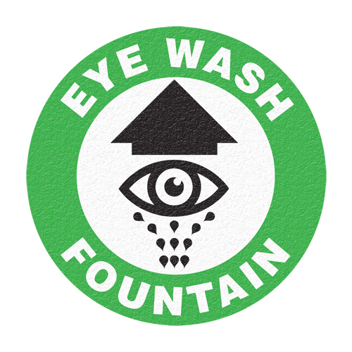 "Eye Wash Fountain" Floor Sign, Adhesive, English with Pictogram Advanced Consulting and Training Ltd.