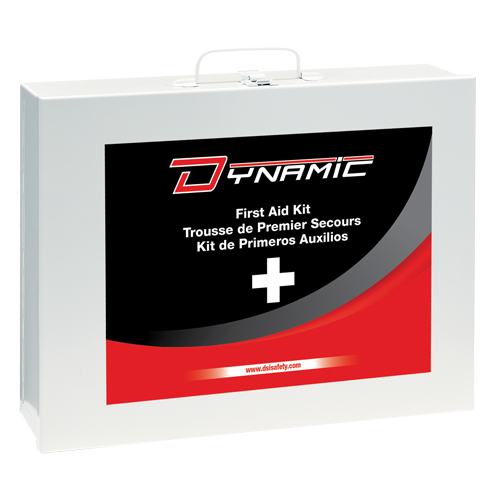 Trousse de premiers soins industrielle pour usage g&eacute;n&eacute;ral Dynamic, Dispositif m&eacute;dical Classe 1, Boîte en m&eacute;tal Advanced Consulting and Training Ltd.