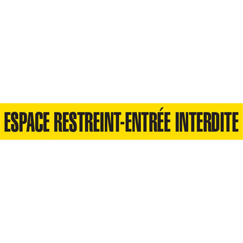 Barricade Tape, French, 3" W x 1000' L, 3 mils, Black on Yellow Advanced Consulting and Training Ltd.