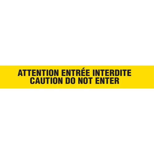 Barricade Tape, Bilingual, 3" W x 1000' L, 3 mils, Black on Yellow Advanced Consulting and Training Ltd.