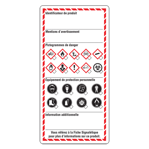 Workplace Labels, Cardstock, 3" W x 6" H, French Advanced Consulting and Training Ltd.
