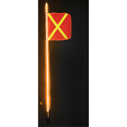 Safety Whip&reg; Heavy-Duty LED Whips, Hitch Mount, 6 High, Orange with Reflective Advanced Consulting and Training Ltd.
