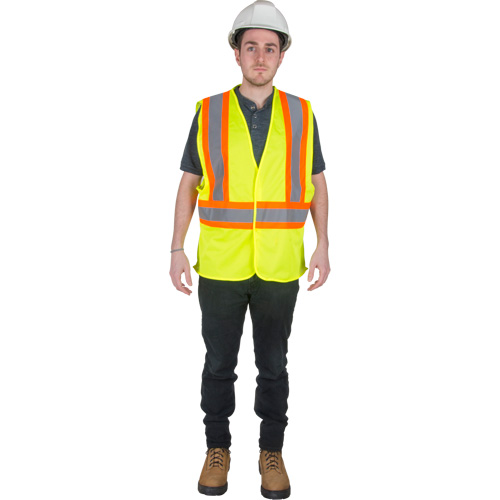 Traffic Safety Vest, High Visibility Lime-Yellow, X-Large, Polyester Advanced Consulting and Training Ltd.
