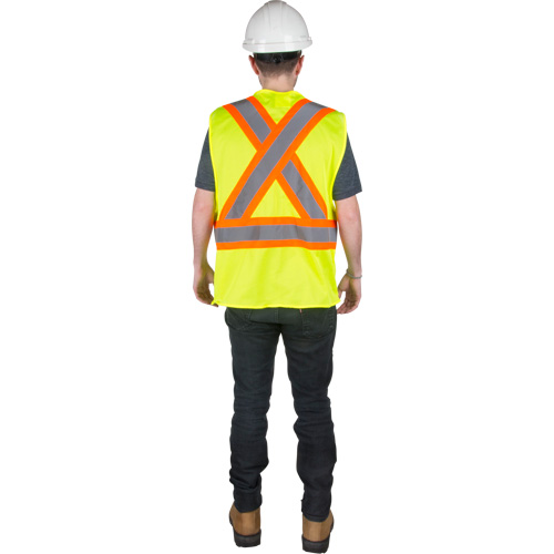 Traffic Safety Vest, High Visibility Lime-Yellow, X-Large, Polyester Advanced Consulting and Training Ltd.