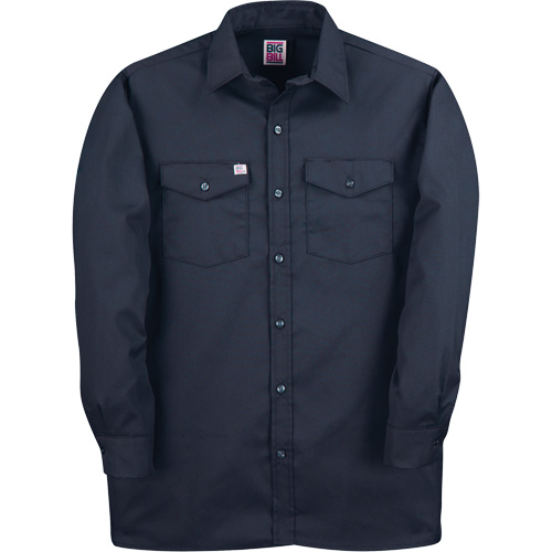 Long-Sleeved Twill Work Shirt, Men's, Medium (Tall), Navy Blue Advanced Consulting and Training Ltd.
