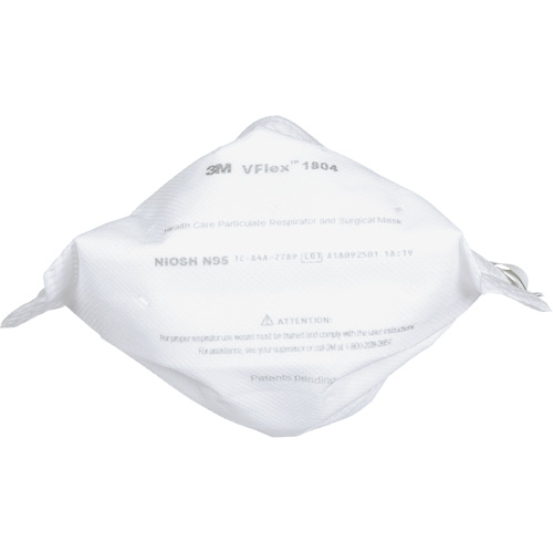 Respirateur et masque chirurgical VFlex contre les particules en sant&eacute;, N95, Certifi&eacute; NIOSH Advanced Consulting and Training Ltd.