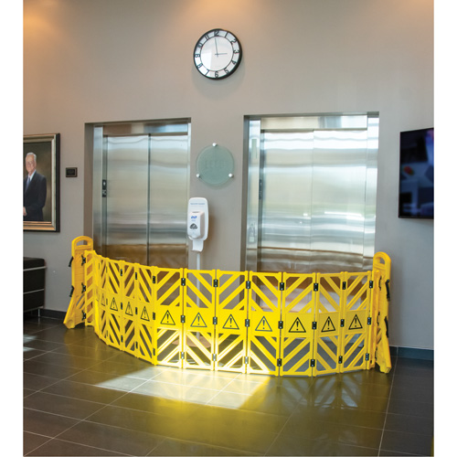 Portable Mobile Barrier, 40" H x 13' L, Yellow Advanced Consulting and Training Ltd.