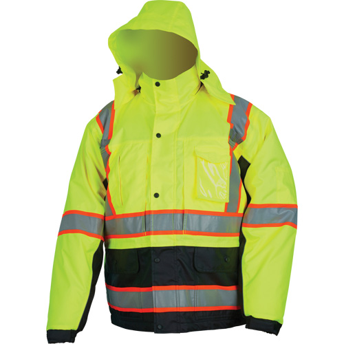 Insulated High Visibility Jacket, Polyester/Polyurethane, High Visibility Lime-Yellow, Small Advanced Consulting and Training Ltd.