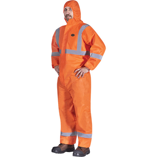 2077 Hooded Coveralls with Reflective Tape, Small, Orange, SMS Advanced Consulting and Training Ltd.