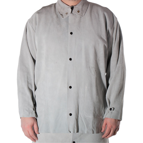 Veste de soudage en cuir de vache refendu, Cuir, Petit, Gris Advanced Consulting and Training Ltd.