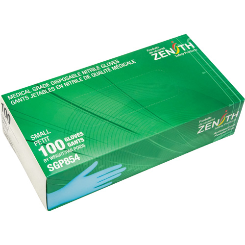 Gants jetables de calibre m&eacute;dical r&eacute;sistants &agrave; la perforation, Petit, Nitrile, 3,5 mils, Sans poudre, Bleu, Classe 2 Advanced Consulting and Training Ltd.