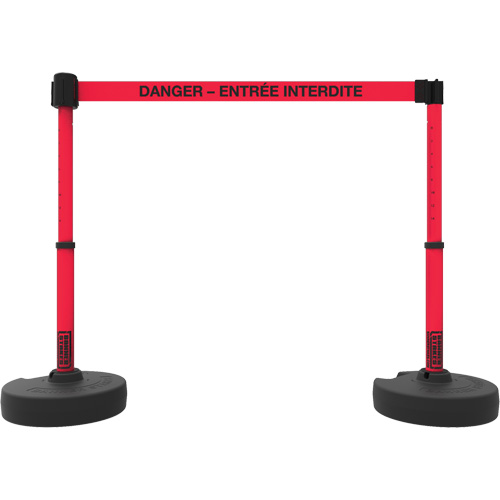 Plus Barrier Post Set, Plastic, 42" H, Red Tape, 15' Tape Length Advanced Consulting and Training Ltd.