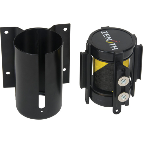 Wall Mount Barrier with Magnetic Tape, Steel, Screw Mount, 7', Black and Yellow Tape Advanced Consulting and Training Ltd.