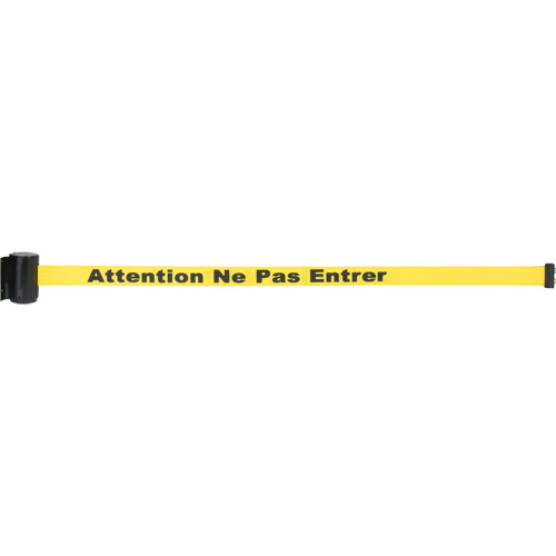 Cassette de ruban magn&eacute;tique pour barri&egrave;re de contr&ocirc;le des foules personnalis&eacute;e, Attention ne pas entrer, 7', Ruban Jaune Advanced Consulting and Training Ltd.