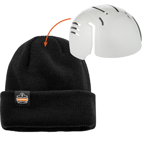 N-Ferno&reg; Zippered Rib Knit Beanie Hat with Bump Cap Insert, One Size, Black Advanced Consulting and Training Ltd.