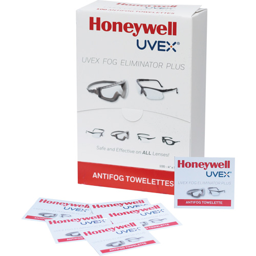 Uvex&reg; Fog Eliminator Plus Lens Towelettes, 4" x 5", Pack Of 100 Advanced Consulting and Training Ltd.